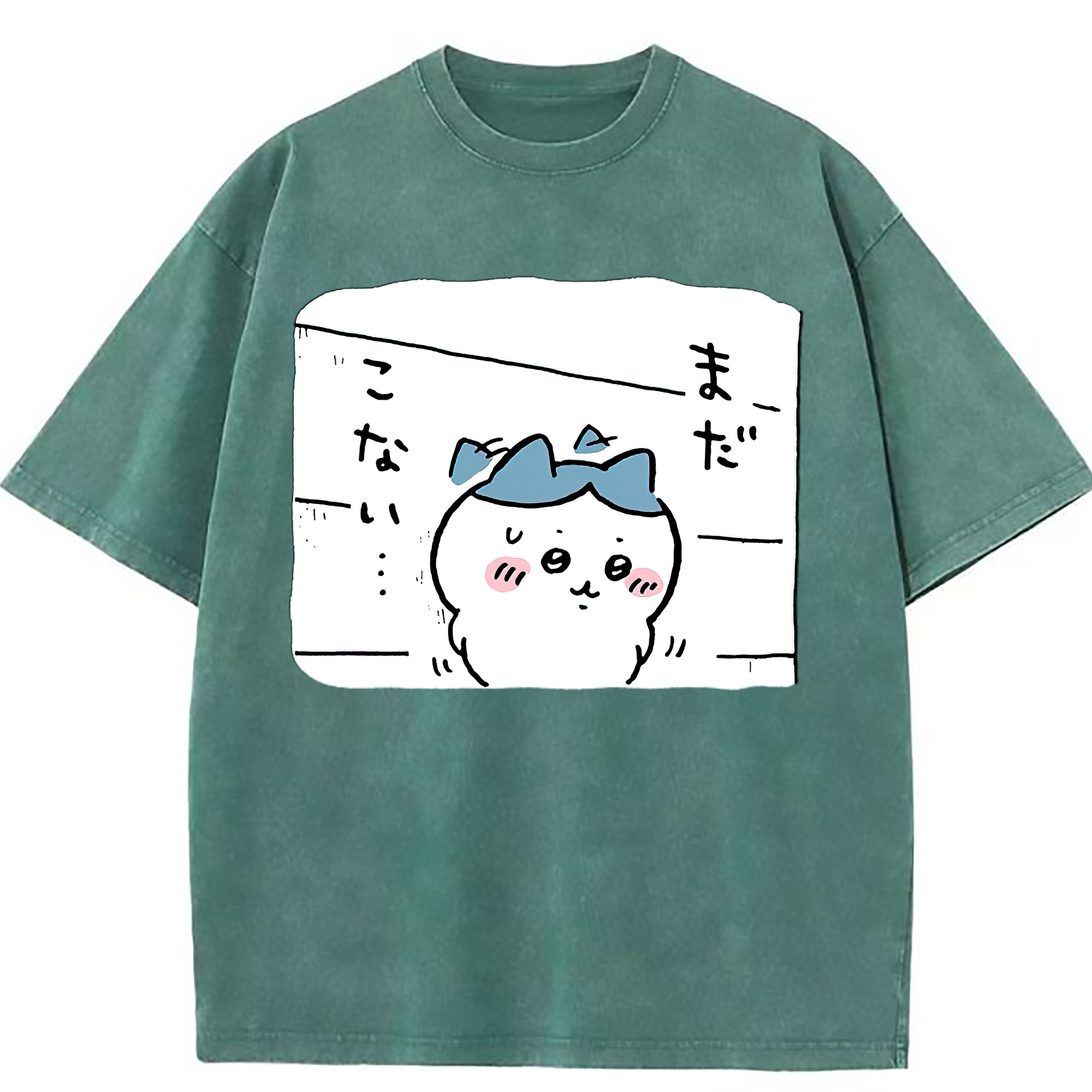 （画像用） ちいかわ ハチワレ Chii-kawa hachiware 綿100% ヴィンテージ風 半袖Tシャツ（フロントプリント）